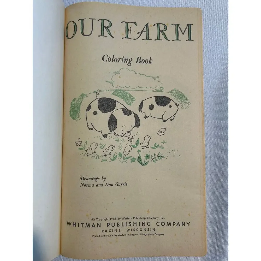 Lot of 4 Vintage Whitman Unused Coloring Books ~1965 & 1966